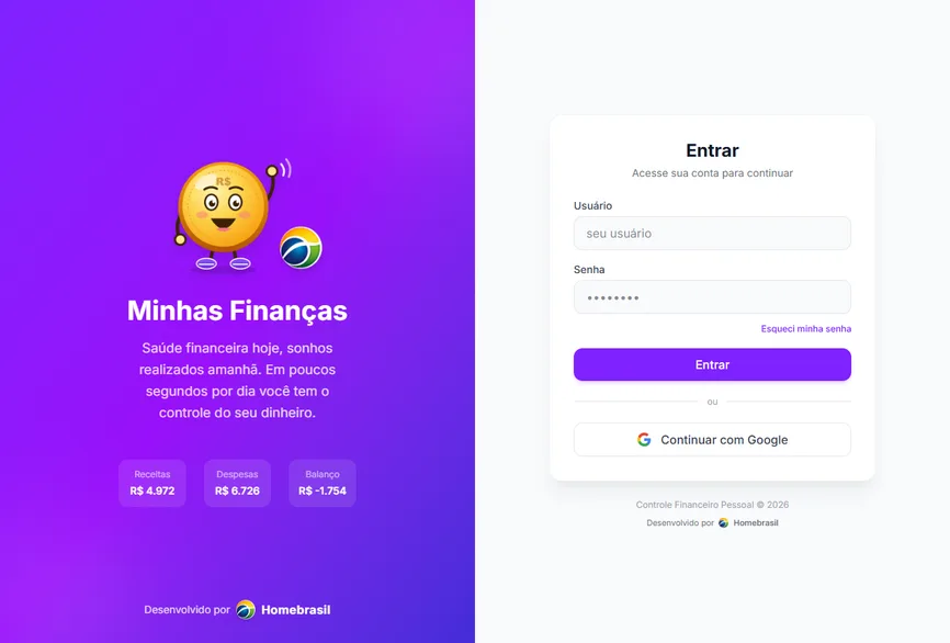 Projeto Minhas Finanças